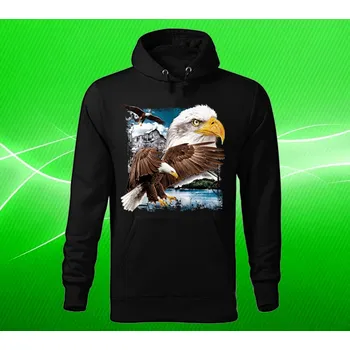 Pánská mikina mikina s kapucí Orel bělohlavý 5XL