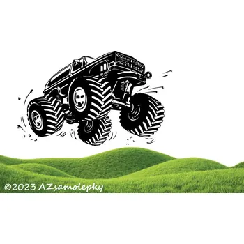Samolepící dekorace Samolepky na zeď - Monster truck - L (80 x 50 cm)
