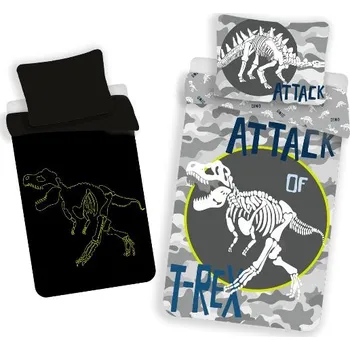 Povlečení JERRY FABRICS Povlečení Tyranosaurus T-Rex se svítícím efektem > varianta 01 - svítící