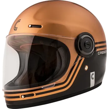 Helma na motorku Přilba fibre super hooligan, cassida (černá/metalická měděná/šedá, vel. s)