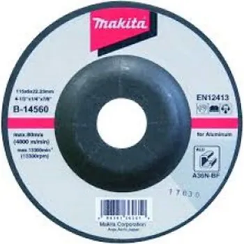 Brusný kotouč MAKITA B-14560 brusný kotouč 115x6x22mm hliník free_store_pickup