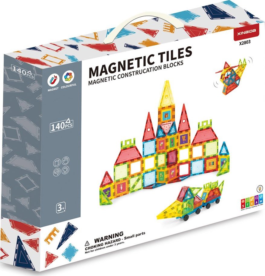 Magnetická stavebnice Magnetic Tiles 140 dílků - Zbozi.cz