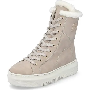 Dámská zimní obuv DÁMSKÉ KOTNÍKOVÉ BOTY RIEKER M1980-62 BÉŽOVÁ Barva: BÉŽOVÁ, Velikost: 42
