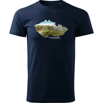 Pánské tričko DARRÉ Pánské tričko České Švýcarsko - námořnická modrá Velikost: XL