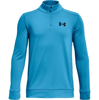 Pánská mikina Mikina Under UA Armour Fleece 1/4 Zip-BLU 1373559-419 Velikost YLG