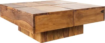 Konferenční stolek Konferenční stolek z masivního sheeshamového dřeva 80 x 80 cm přírodní