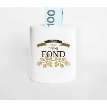 Žertovný předmět Osobní pivní fond - keramická pokladnička jako dárek