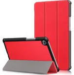 2v1 Smart flip cover + zadní plastový ochranný kryt pro Lenovo Tab M10 Plus (3.generace) - červený