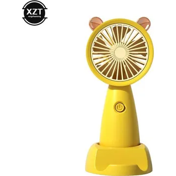 Vzduchotechnika Roztomilý přenosný mini USB ventilátor - Žlutá