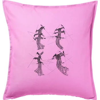 Polštář Zkroucený stožár vysokého vedení - Polštář 50x50 - 50x50 - Pouze potah ( Růžová )