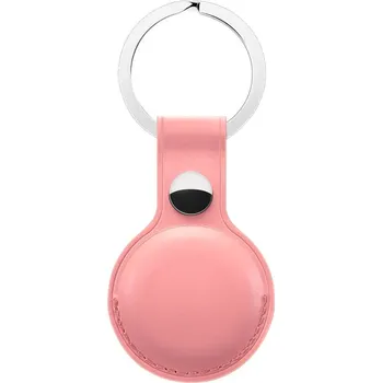 Kožené pouzdro klíčenka pro Apple AirTag Barva: Růžová