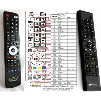 MOTOROLA MRCU180, VIP1113, VIP1113L, VIP1910 - kompatibilní značkový dálkový ovladač General