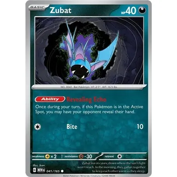 Karetní hra Zubat 041/165 - Scarlet & Violet 151 Typ karty: Non-Holo