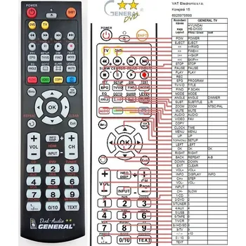 Dálkový ovladač HYUNDAI HE-DX330 - kompatibilní značkový dálkový ovladač General