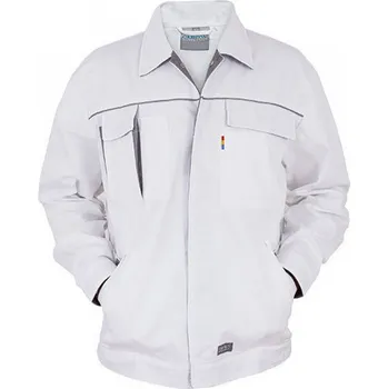 pracovní bunda Carson Contrast Prodloužená pracovní bunda s kontrastními prvky Barva: bílá - šedá, Velikost: 54 CR700