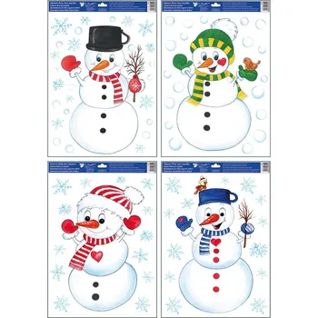 Okenní dekorace Okenní fólie sněhulák 35 x 50 cm 276