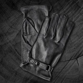 Rukavice Kožené rukavice pro aktivní muže Barva: Černá, Velikost: 8,5