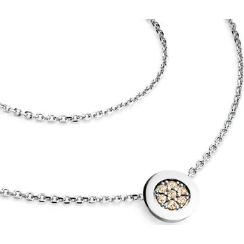 Náhrdelník Dámský náhrdelník přírodní diamant 0.084 ct brilianty Champagne 10902-NH01-B-Champ délka 40 cm