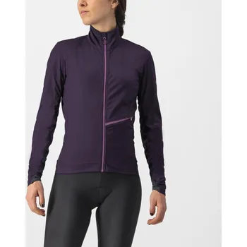 Cyklistická bunda CASTELLI Cyklistická zateplená bunda - GO W - fialová