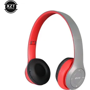 Sluchátka Bezdrátová sluchátka s bluetooth 5.0 a TF kartou - Červená