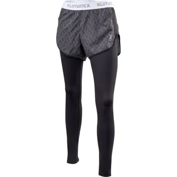 Dámské legíny Dámské legíny 2v1 KLIMATEX Arma černá Velikost: XS