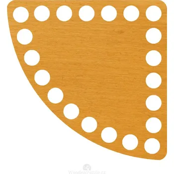 Nákupní košík WoodenPuzzle.cz Dno na háčkování - kruhová výseč - dubová lazura (různé velikosti) Velikost: 30 cm