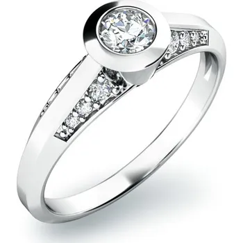 Prsten Dámský prsten bílé zlato 585/1000 přírodní diamant 0.330 ct G/SI 10798D velikost 49