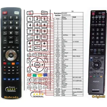 Dálkový ovladač SHARP GA936WJSA - kompatibilní značkový dálkový ovladač General