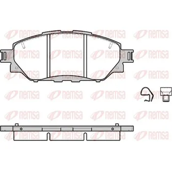 Brzdová destička Sada brzdových destiček, kotoučová brzda REMSA 1671.04