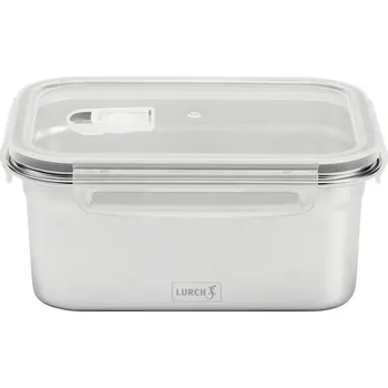 Svačinový box Nerez jídelní box s plastovým víkem Lurch 00240894 - 1500ml