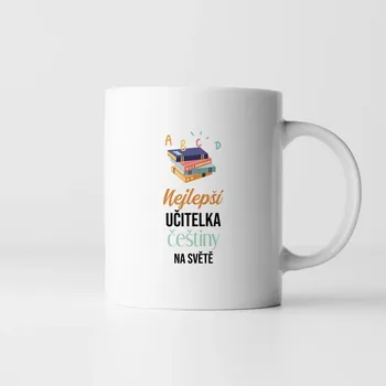 Žertovný předmět Nejlepší učitelka češtiny na světě - hrnek s potiskem