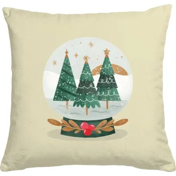 Dekorativní polštářek Polštář bavlněný s potiskem Sněžítko