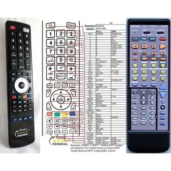 Dálkový ovladač DENON RC-820 - kompatibilní značkový dálkový ovladač General