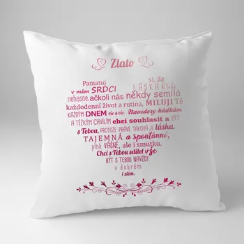 Žertovný předmět Zlato - polštář