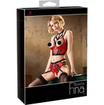 Abierta Fina - sada kroužkových podprsenek (červená) - 85C/L