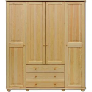 Šatní skříň Šatní skříň dvoudveřová se šuplíky borovice SF129