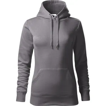 Dámská mikina MALFINI Projmutá dámská klokanka Cape s kapucí s podšívkou Barva: šedá ocelová, Velikost: L