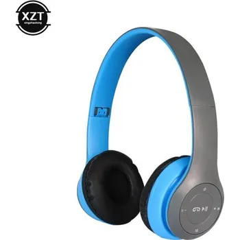 Sluchátka Bezdrátová sluchátka s bluetooth 5.0 a TF kartou - Modrá