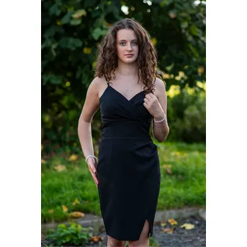 Dámské šaty Šaty společenské kratší Duet A&M hladké barva: černá, velikost: 38