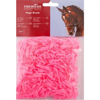 Čištění pro koně Gumičky do hřívy Premiere Magic Růžová