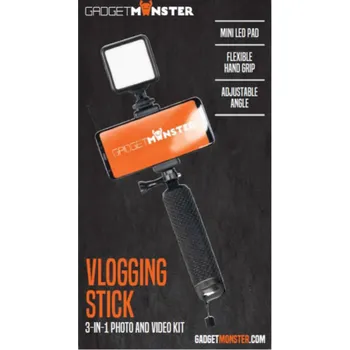 Selfie tyč GADGETMONSTER GDM-1021, LED Selfie tyč