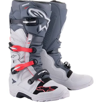 Moto obuv Motokrosové boty ALPINESTARS TECH 7 ENDURO šedá/červená