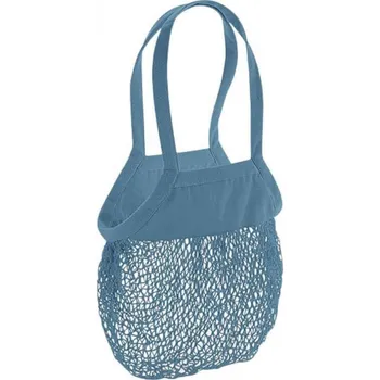 Nákupní taška Westford Mill Síťovka na nákupy z organické bavlny unese až 6 kg Barva: Modrá, Velikost: 38 x 41 cm WM150