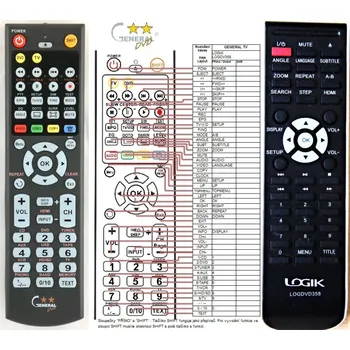 Dálkový ovladač LOGIK LOGDVD358E - kompatibilní značkový dálkový ovladač General