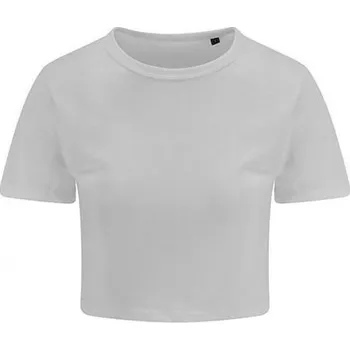 Dámské tričko Just Ts Směsové vypasované crop top tričko do pasu Barva: Bílá, Velikost: XL JT006