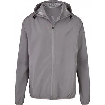 Pánská větrovka Odolná lehká větrovka Miners mate s kapucí a se svařenými švy Barva: Šedá, Velikost: M MY1010