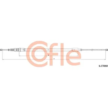 Lanko parkovací brzdy Tažné lanko, parkovací brzda COFLE 92.1.CT010