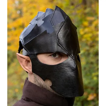 Karnevalový kostým Epic Armoury Kožená helma Assasin, barva černá