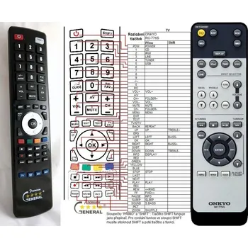 ONKYO RC-775S, RC-776S - kompatibilní značkový dálkový ovladač General