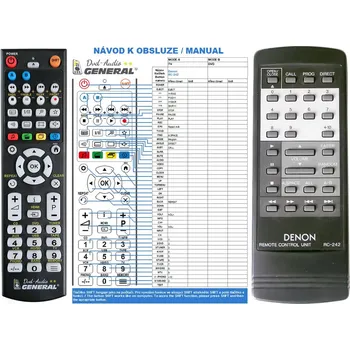 DENON RC242 - kompatibilní značkový dálkový ovladač General